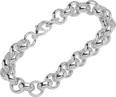 Produktbild von Armband 925 Sterling Silber 22cm Erbskette hohl rund Damen designer Armkette Neu