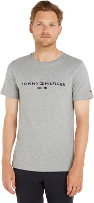 Produktbild von Tommy Hilfiger Herren Kern-Logo-T-Shirt, Grau XS