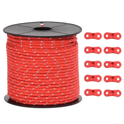 Immagine prodotto di Corda Tenda con Strisce Riflettenti e Chiavi 50 m 4 mm