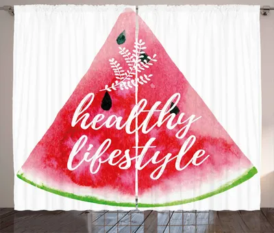 Produktbild von ABAKUHAUS Fitness Rustikaler Gardine, Gesunder Lebensstil lebhaft, Schlafzimmer Kräuselband Vorhang mit Schlaufen und Haken, 280 x 260 cm, Mehrfarbig