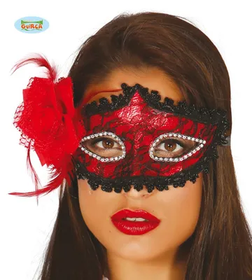 Produktbild von y rote venezianische Maske für Damen