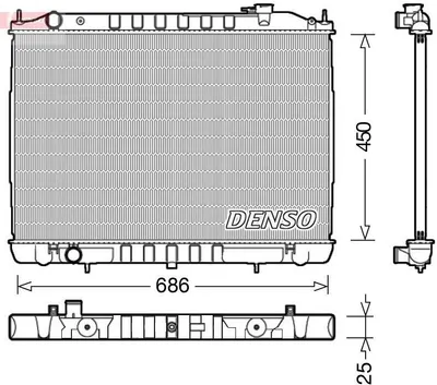 Produktbild von DENSO DRM46050 Kühler Wasserkühler Motorkühler für NISSAN PICK UP (D22)