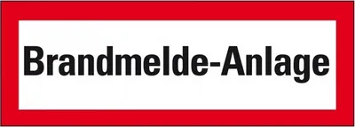 Produktbild von Dreifke® Aufkleber I Feuerwehrschild Brandmelde-Anlage, Folie, selbstklebend,...