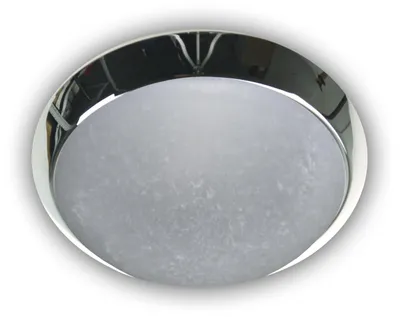 Deckenleuchte, HF-Sensor, Chromring, Pergament, 40 cm