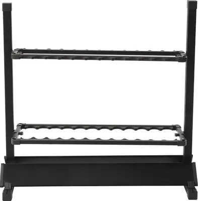 Immagine prodotto di Portacanne/Supporto per canne da pesca - Espositore indipendente - Per 24 canne - Lega di alluminio - Ripiani incassati - EVA/ABS/Nylon - Nero