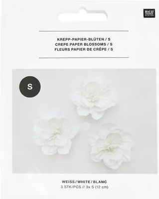 Produktbild von Krepppapier Blüten, Weiß S,MIX