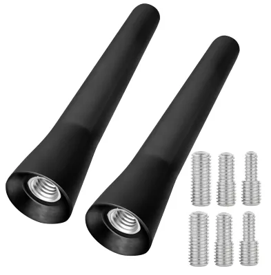 2er-Set kurze Autoantenne 6,5 cm FM/AM universal mit Adaptern