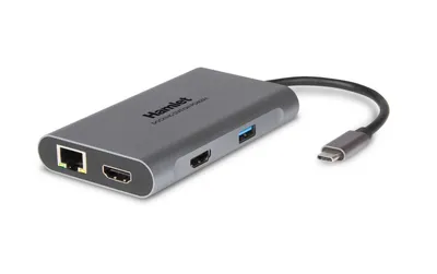 Zdjęcie produktu dla Hamlet HDKC-PD400H Stacja dokująca do laptopa i replikator portów Przewodowe USB 3.2 Gen 1 (3.1 Gen 1) Type-C Szary