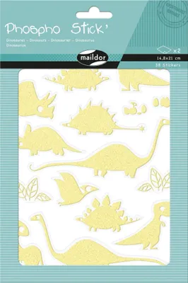 Produktbild von Maildor Phospho Stick 2Bl 14,8x21 Dinosaurier