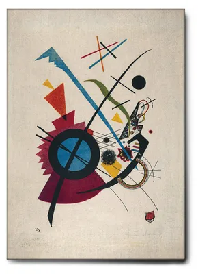 Image de Giallobus - Violet - Vassily Kandinsky - 100L x 140l cm - Tableau - Toile à cadre standard
