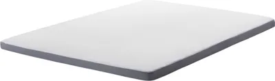 Obrázek produktu pro BELIANI Dvojitý topper paměťová pěna šedá s bílou 140 x 200 cm pěnou viskoelastický měkký stupeň tvrdosti
