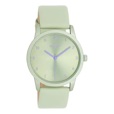 Image de Oozoo dames bracelet en cuir montre Timepieces vert analogique montre à quartz UOC11077