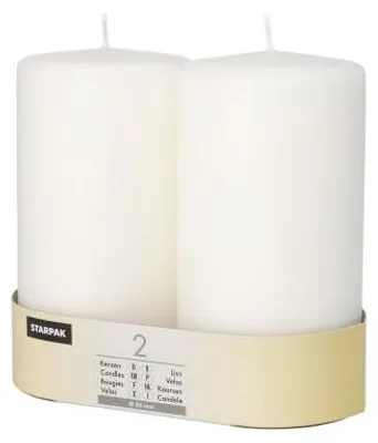Produktbild von Stumpenkerzen Ø 80 mm · 150 mm weiss mit Flachkopf