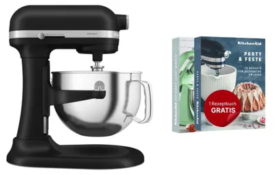 Produktbild von KitchenAid 5KSM60SPXEBM, Standmixer, Schwarz, Schlagen, Kneten, Mixen, 1,1 m, 5,6 l, MATTE BLACK