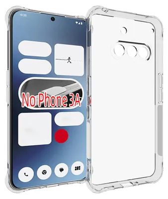 Produktbild von MobyDefend Hülle für Nothing Phone (3a) - Transparente stoßfeste TPU Schutzhülle