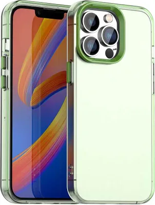 Produktbild von Handyhülle für iPhone 13 Pro Schlank Durchscheinend Matt Stoßfest Schutzhülle Grün