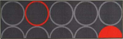 Immagine prodotto di La Cucina Tappeto, Nylon, Grigio/Arancione, 57 x 200 cm