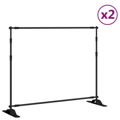 Obrázek produktu pro vidaXL Stativy pro pozadí 2 ks Černá 254x243 cm Ocel