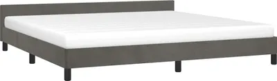 Produktbild von vidaXL Bettgestell ohne Matratze Dunkelgrau 200x200 cm Samt