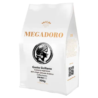 Produktbild von Megadoro Gusto Siciliano  Kaffeebohnen 500g
