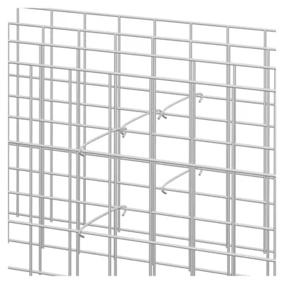 Produktbild von 50 Stück Gabionen-Distanzhalter, Spannhaken, Abstandshalter Haken, Gabione Steinkorb Gitter aus verzinktem Stahl, 30 cm