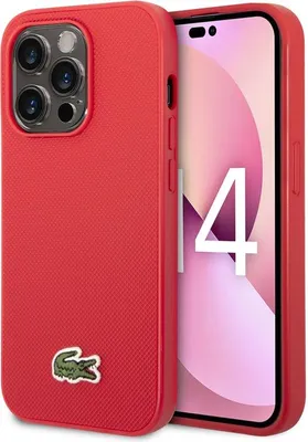 Immagine prodotto di Custodia Lacoste Iconic Petit Pique Logo per iPhone 14 Pro rosso