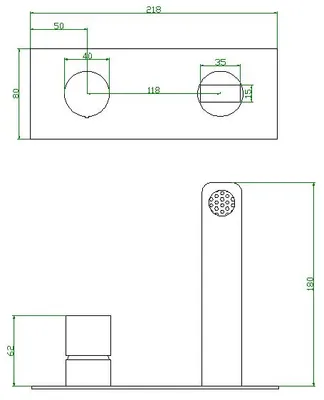 Produktbild von Unterputz Armatur Badarmatur Wandarmatur 9908G - Messing - inkl. Unterputz-Grundkörper - Gunmetal