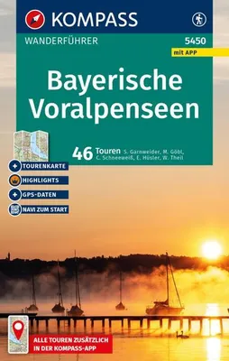 Image de KOMPASS Wanderführer Bayerische Voralpenseen, 46 Touren mit Extra-Tourenkarte