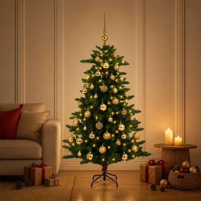 Imagen del producto de Artificial Christmas Tree with Bauble 150 cm 150 LED