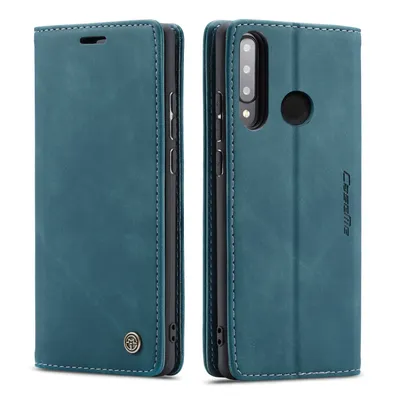 Immagine prodotto di Custodia Huawei P30 Lite, Custodia retrò in Finto cuoio, tasche per carte, chiusura magnetica, custodia con funzione stand per Huawei P30 Lite blu