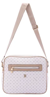 Imagen del producto de Bolso de Bandolera Mujer Ecopiel Iduna Cremallera y Múltiples Bolsillos Nero E Marrone UNICA 24x29x11 cm 4019-BLACK_BROWN