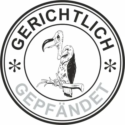 Produktbild von Aufkleber Gerichtlich gepfändet Ø 60 mm