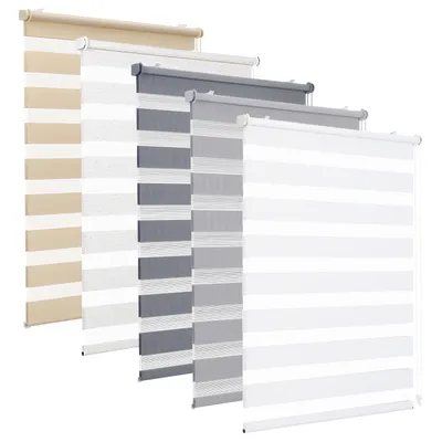 Produktbild von Doppelrollo 60x120cm Weiß Duo Rollo Klemmfix ohne Bohren Jalousie Rollos für Fenster und Tür