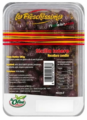 Zdjęcie produktu dla Olive Siciliane Condite 150 gr opk - Miccio