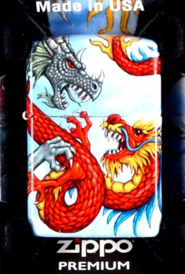 Obrázok produktu pre Zapa?ova? Zippo Fighting Dragon 60005658 benzínový vetruodolný White Matte 540° Color Image