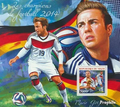 Produktbild von Briefmarken Niger 2014 Mi Block 346 (kompl. Ausg.) postfrisch Fußballmeister 2014