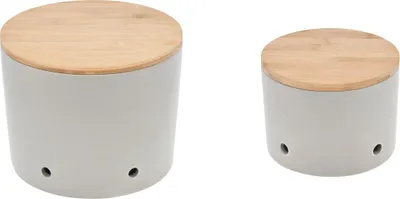 Imagen del producto de MAGU Knoblauchtopf & Zwiebeltopf CERA-Design Silver hellgrau