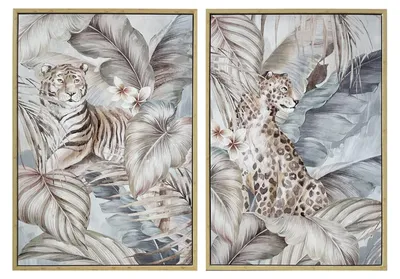 Bild mit Rahmen, mehrfarbig, Canvas, 106x75,5x5 cm