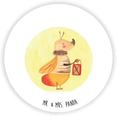 Produktbild von Mr. & Mrs. Panda magnet Glühwürmchen - Weiß - Geschenk, für kühlschrank, Liebe, Lustige Sprüche, pinnwand, Lieblingsmensch, Leuchten, Kühlschrankmagnet, Liebesspruch