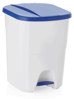 Immagine prodotto di Cestino a pedale con coperchio blu, 40 litri