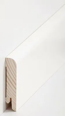 Produktbild von Sockelleiste Echtholzfurnier 15 x 70 x 2500 mm Weiß Echtholzfurnier Fußleiste furniert by PROVISTON 25 Meter | 10 Stück