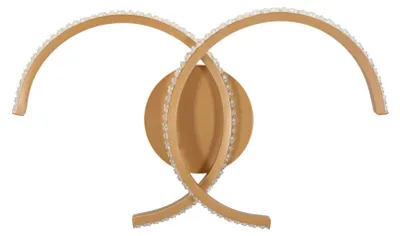 Produktbild von Mauro Ferretti LED Wandlampe Double C Gold Weiß 41x8,5x24 cm