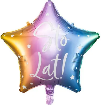 Produktbild von Folienballon Happy Birthday! Bunter Stern 40 cm