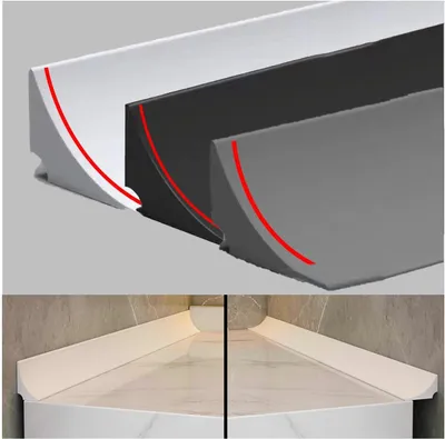 Imagen del producto de Tiras autoadhesivas de silicona para sellar duchas y bañeras, 100 cm