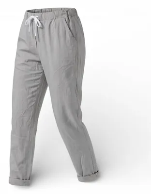 Produktbild von Chinohose mit Stretch Freizeithose 36-44 Schlupfhose im Knitterlook für Damen