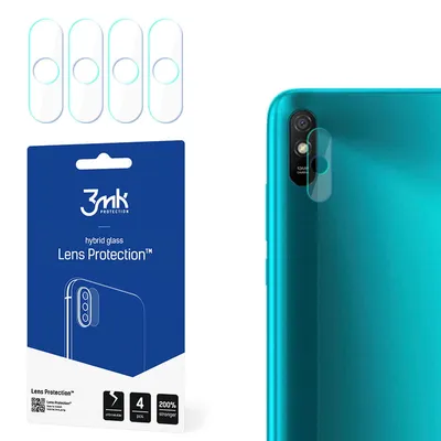 Produktbild von 3mk Hybridglas Lens Protection für Xiaomi Redmi 9A/9AT Kamera Objektiv Kameralinse 0,16mm 6H (4 Stück)