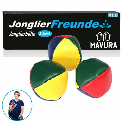 Obrázok produktu pre JonglierFreunde Žonglérska súprava loptičiek Premium Žonglérska súprava Žonglovanie s návodom 3 ks