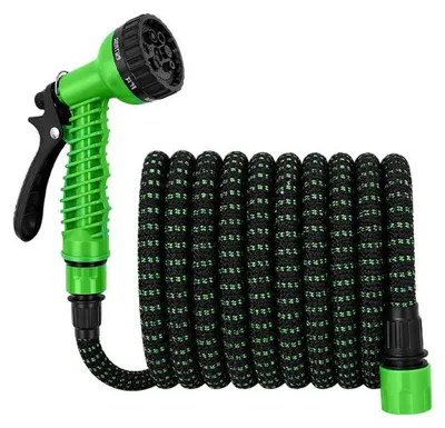 Obrázok produktu pre DIVODV 27924 Zahradní flexi hadice 10,5 - 22,5 m, pistole 7 v 1, černo-zelená