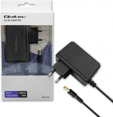Immagine prodotto di Qoltec 51034 Adattatore di alimentazione/Inverter da interno 19 W Nero