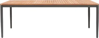 Produktbild von Gartentisch - Braun - Anthrazit - Teakholz - Aluminiumgestell - 201 x 90 cm